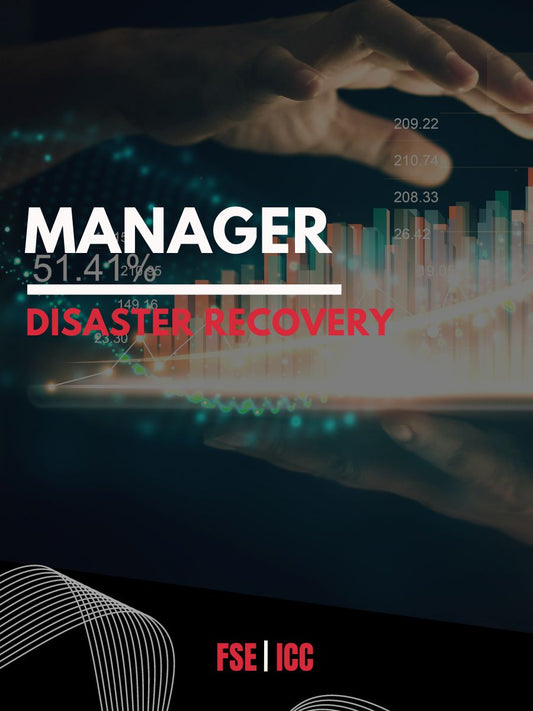 A course for Disaster Recovery Manager - background image of a hand over a 3D data 